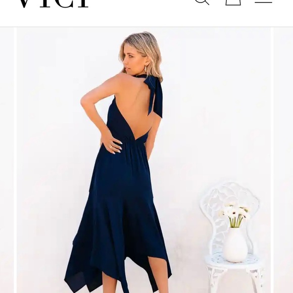 Vici Dolls Halter Cut Out Midi Dress - Picture 2 of 4